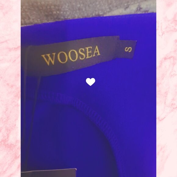 Woosea Royal Blue Sleeveless V-Neck Split Evening Long Dress Size Small NWT - Picture 9 of 10